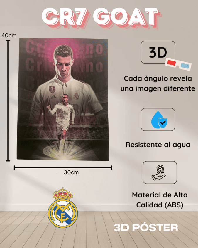 CR7 GOAT - 3D POSTER