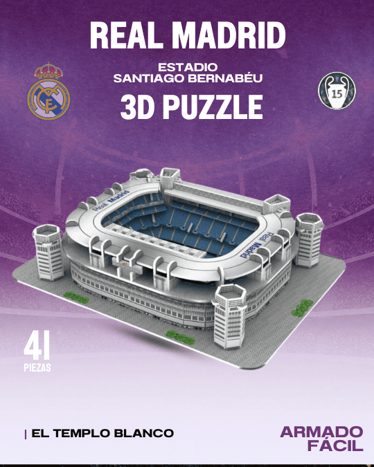 Estadio Santiago Bernabéu - 3D Puzzle